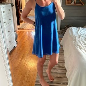 Royal blue mini dress
